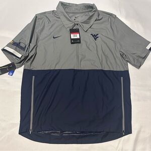 NWT NIKE WEST VIRGINIA MOUNTAINEERS ON FIELD 1/2 ZIP BASEBALL WINDBREAKER